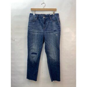 Chico's So Slimming Girlfriend Jean Deconstructed Ankle Roseland Indigo Size 1.5